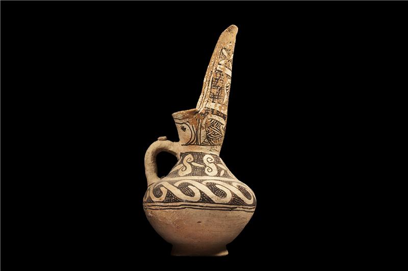Islamic Ayoubid Painted Ewer