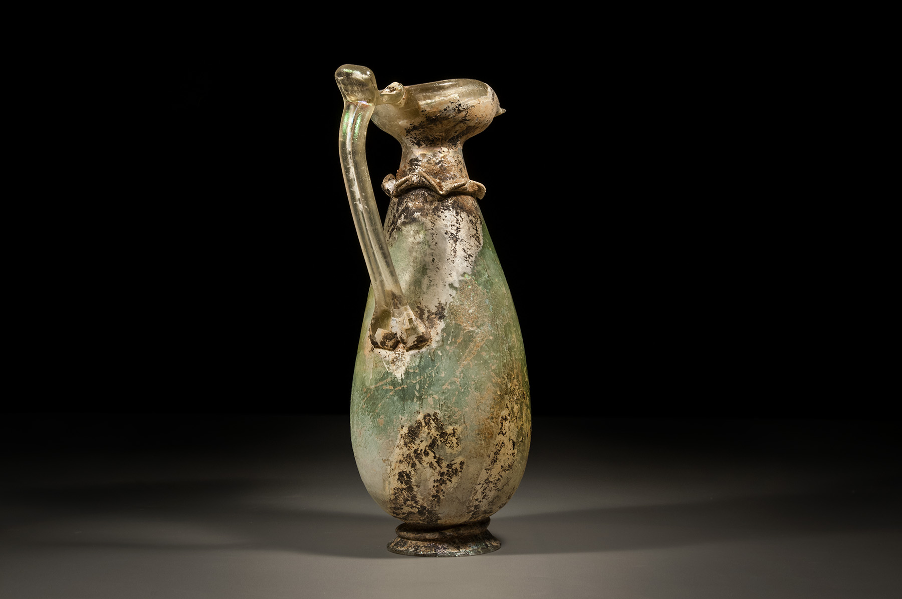 Large One Handle Glass Jug with Trefoil Mouth - Image 2