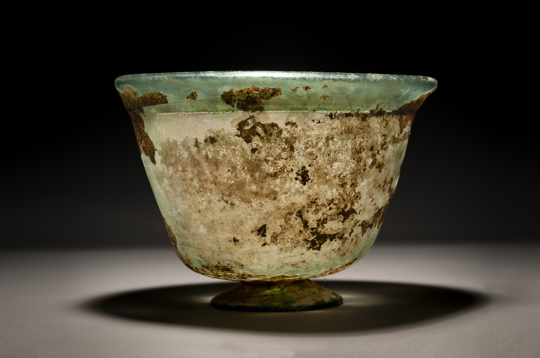 A Large Glass Bowl with A Pedestal Foot - Image 2