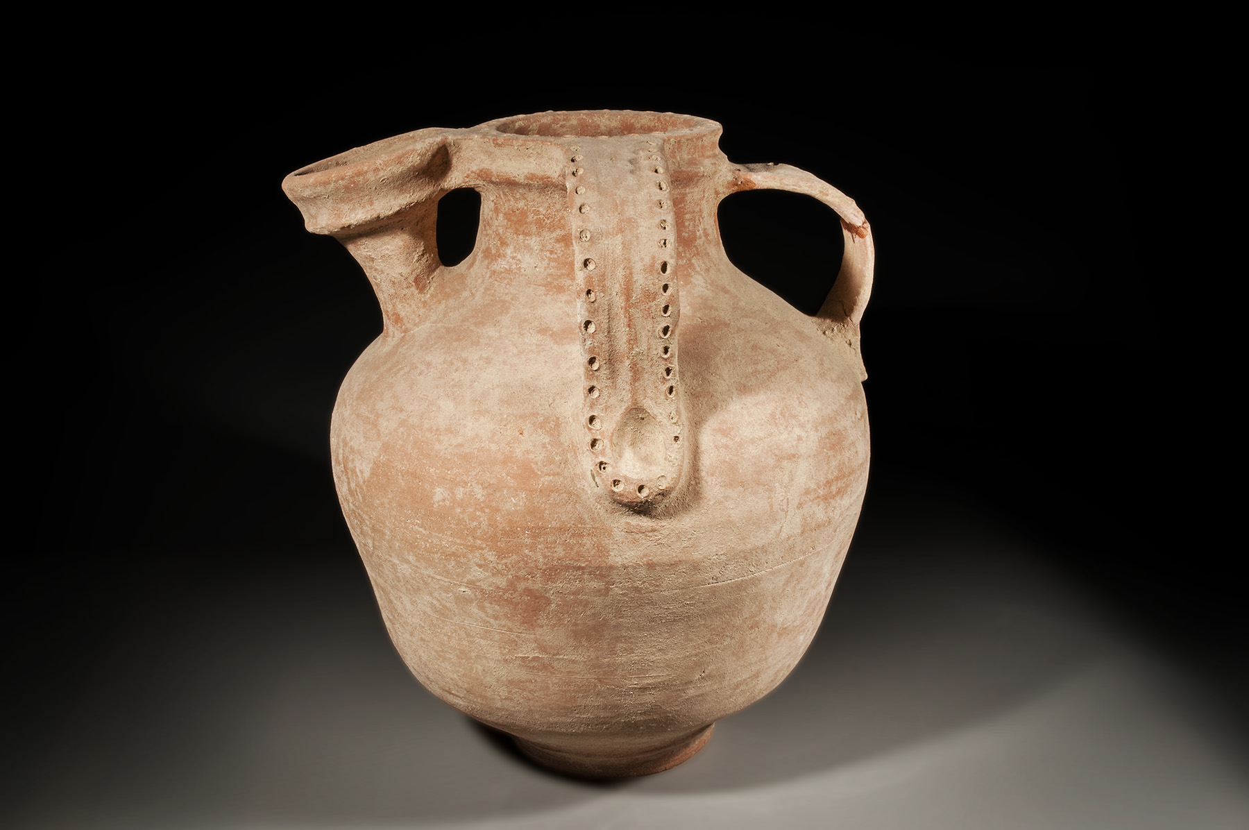 Israelite Olive Oil Jar with Dipper Juglet Holder - Image 4