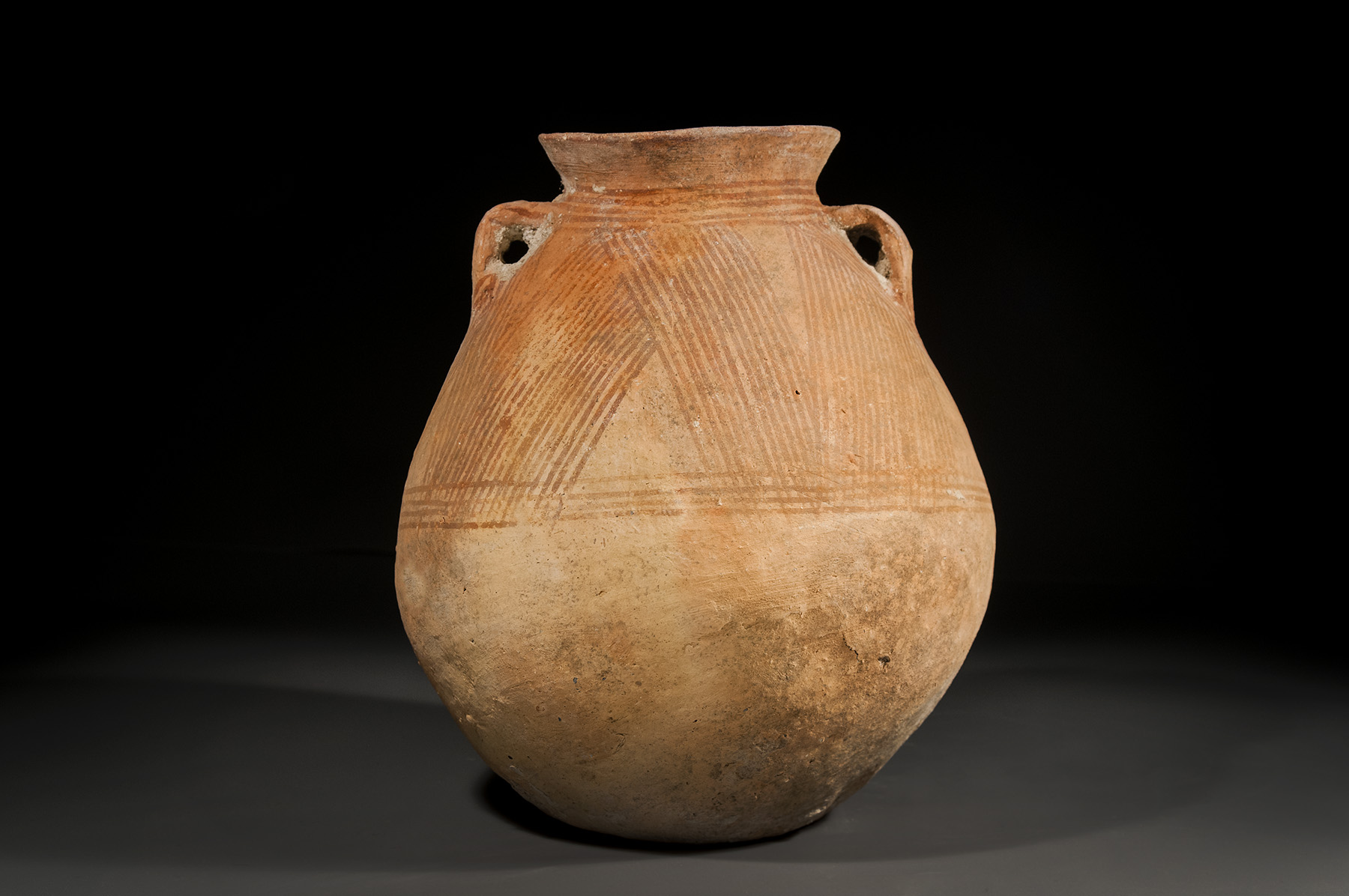 Ceramic Line Painted Amphoriskos
