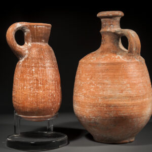 A Set of Two Israelite Red Slip Ceramic Vessels