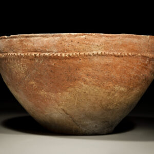 Large Red Slip Canaanite Bowl with Incised Collar