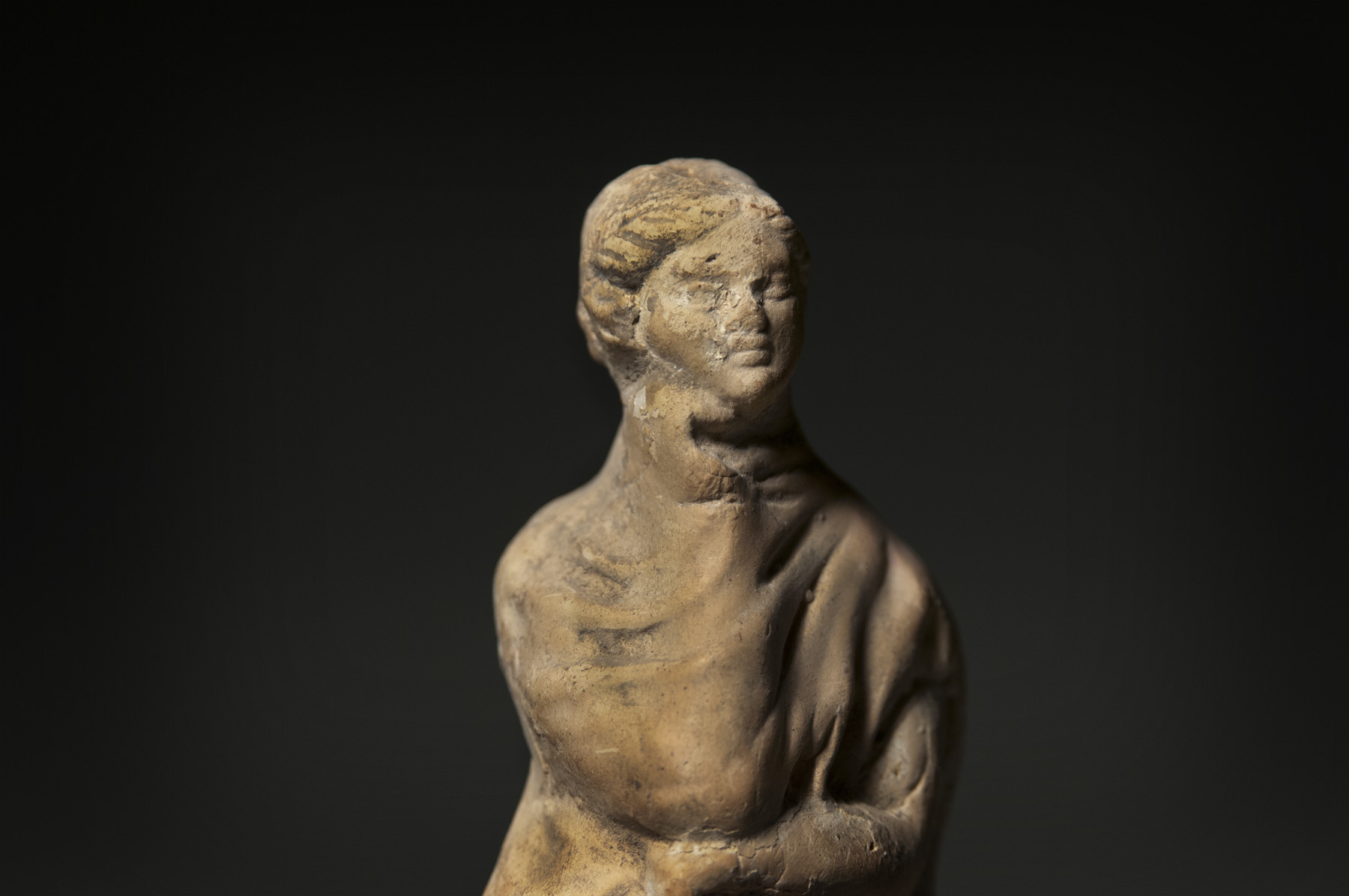 Greek Tanagra Statuette of a Standing Woman - Image 5
