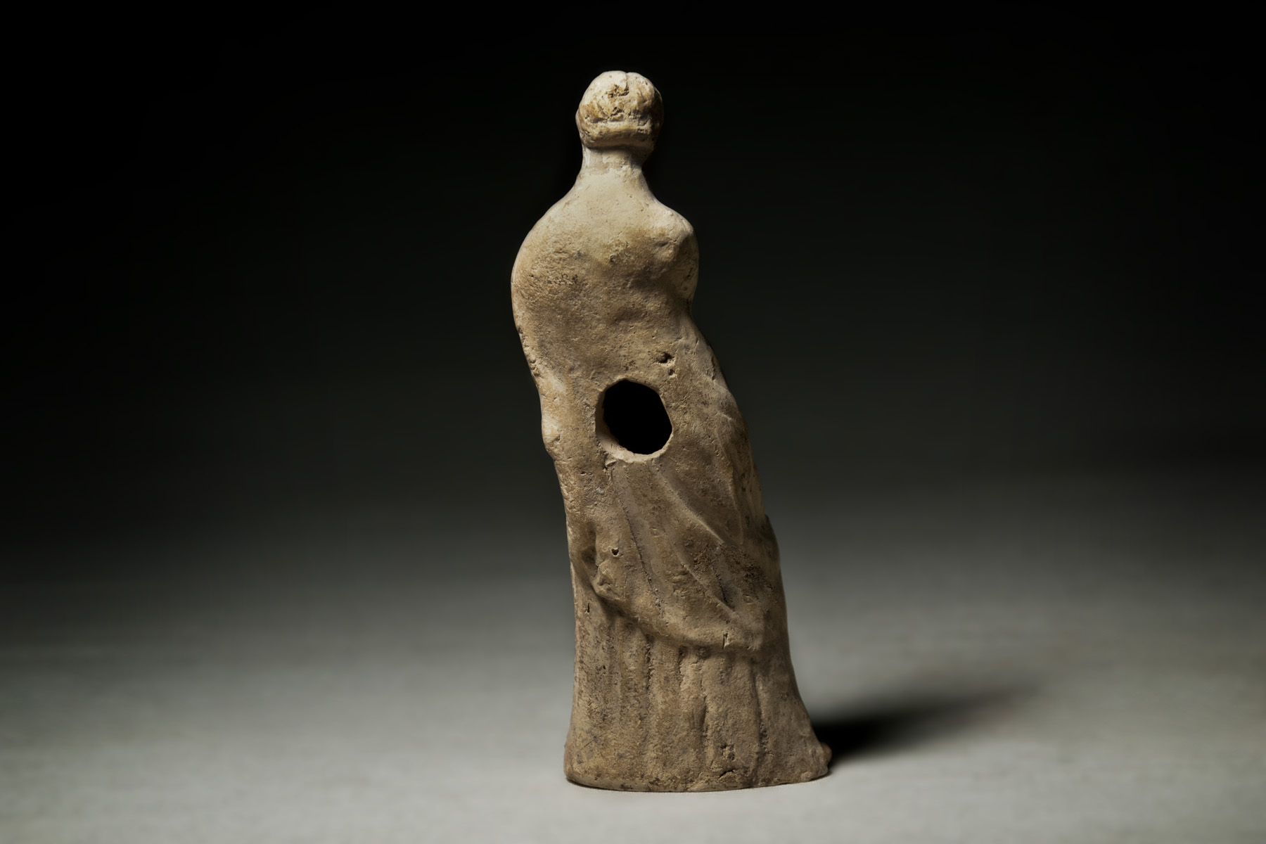 Greek Tanagra Statuette of a Standing Woman - Image 3