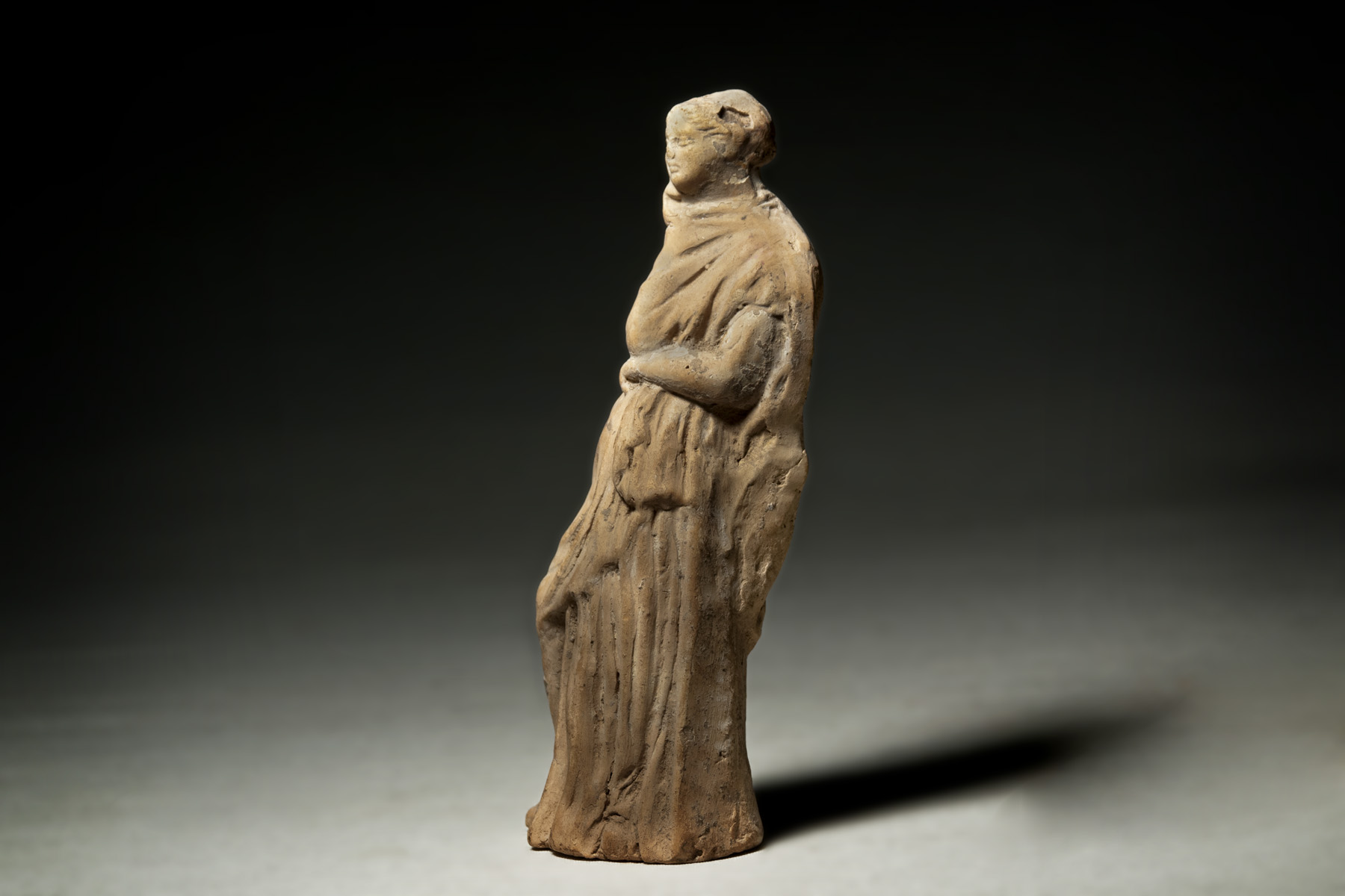 Greek Tanagra Statuette of a Standing Woman - Image 2