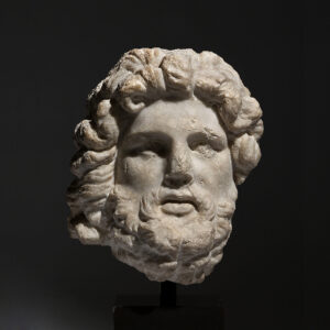 Hellenistic Marble Head of Zeus