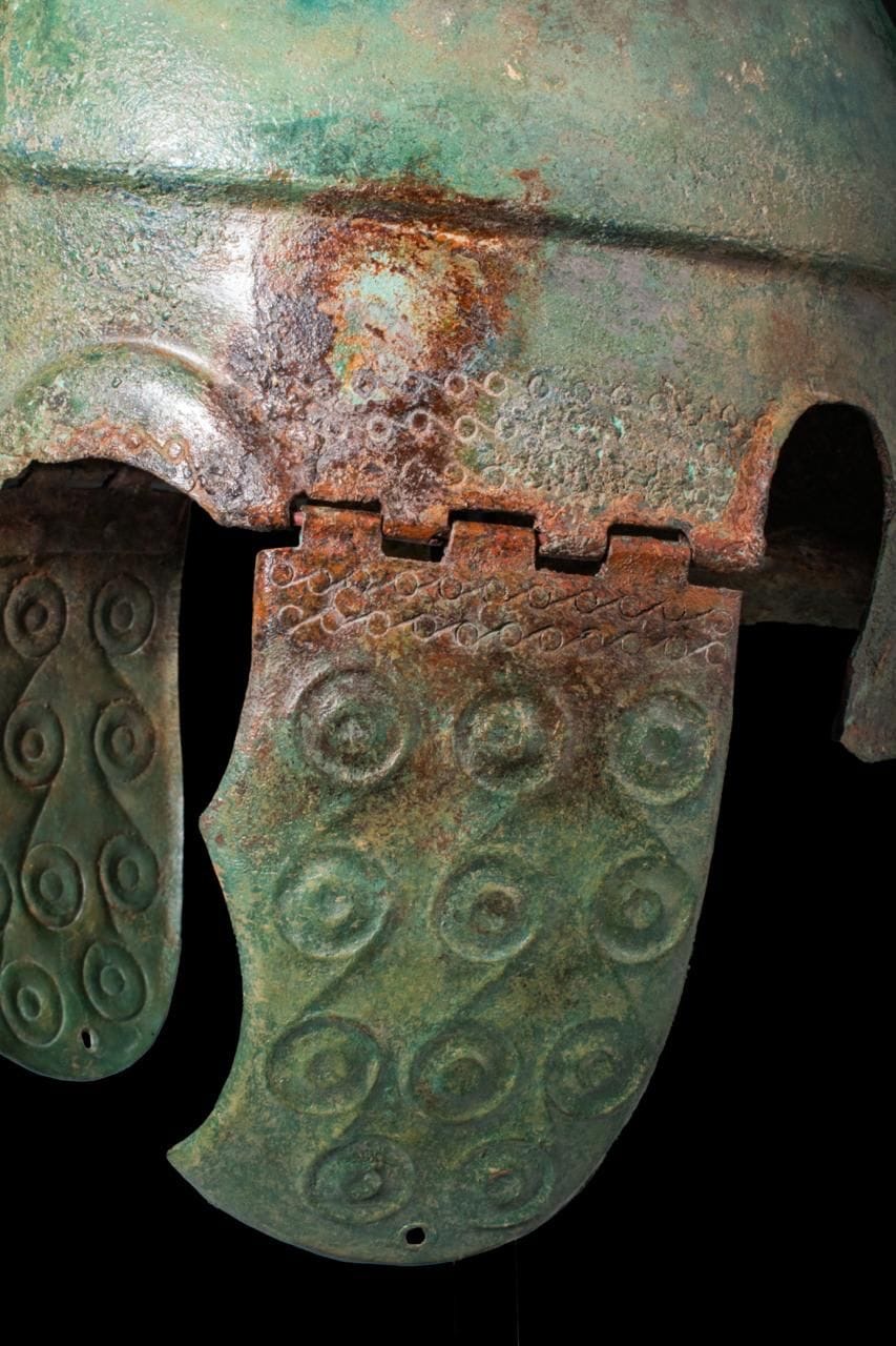Chalcidian Bronze Helmet with Cheek Guards - Image 6