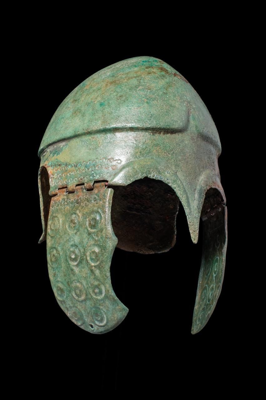 Chalcidian Bronze Helmet with Cheek Guards