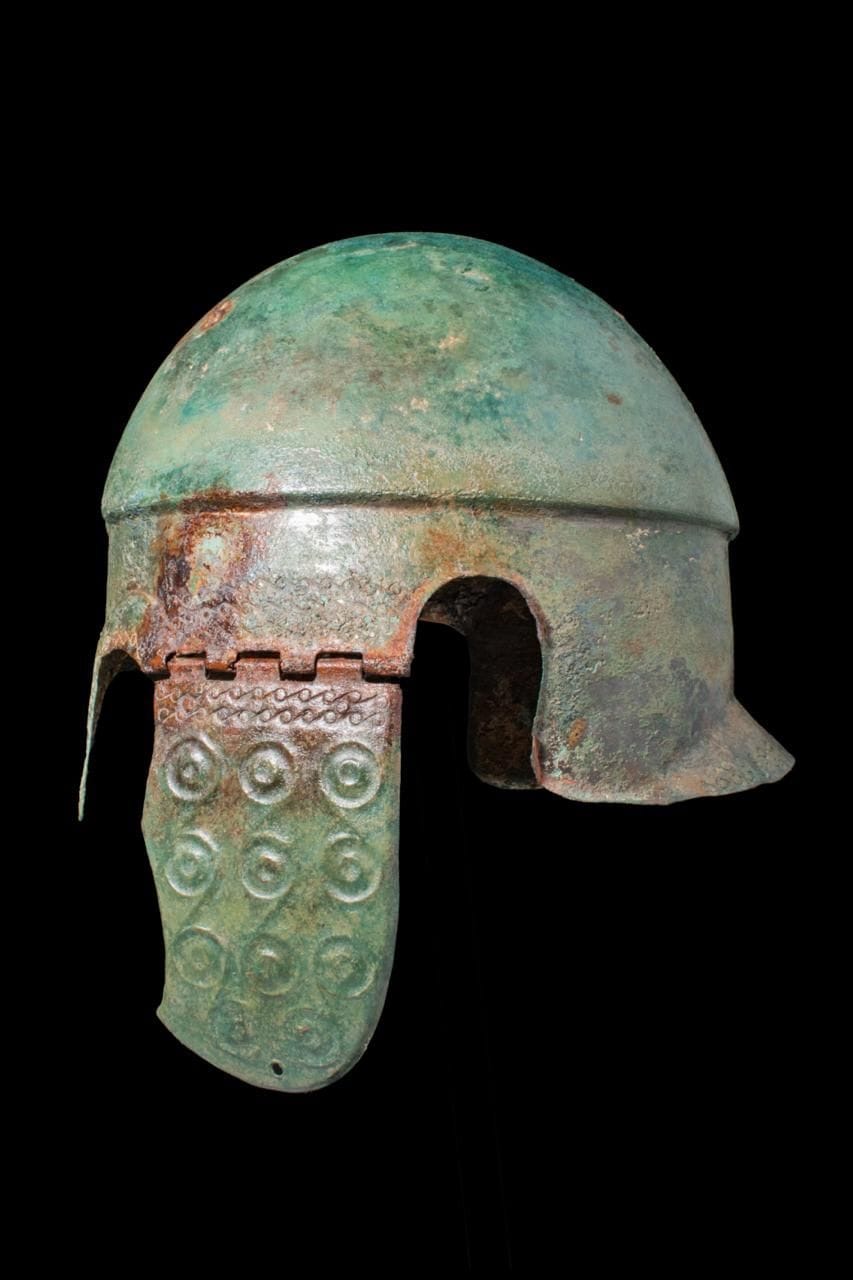 Chalcidian Bronze Helmet with Cheek Guards - Image 5