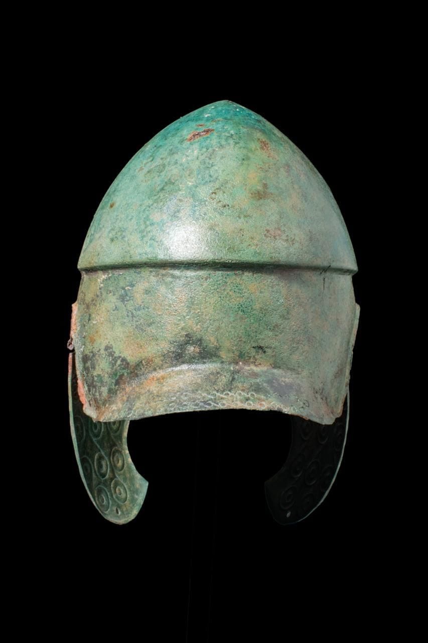 Chalcidian Bronze Helmet with Cheek Guards - Image 7