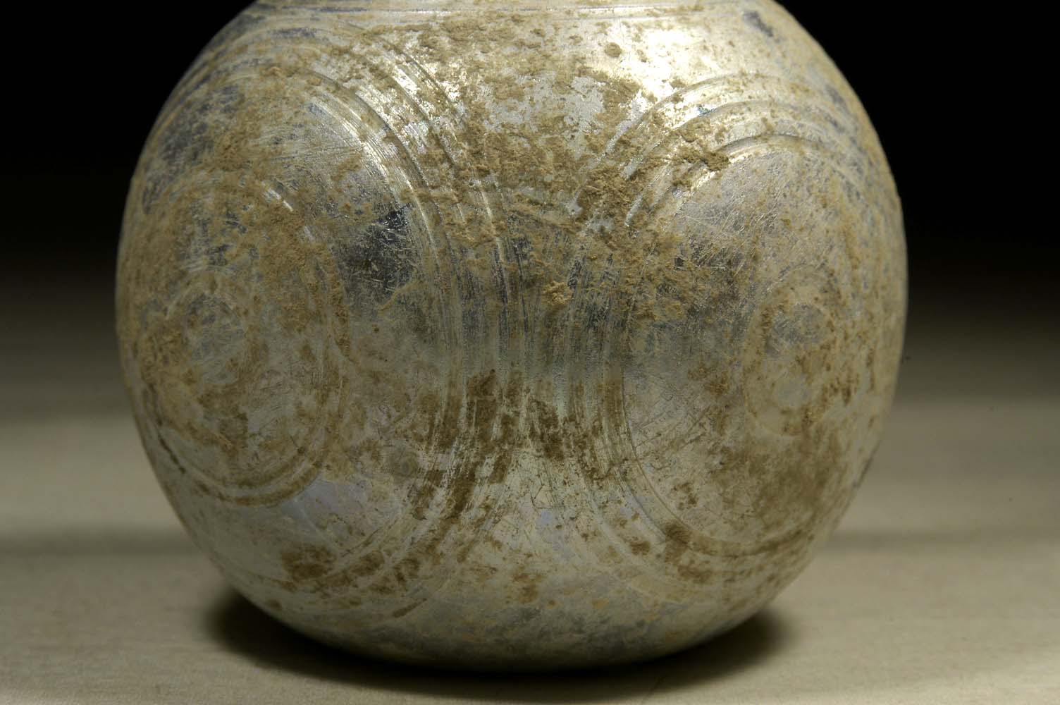 Greek Long Necked Glass Flask - Image 2