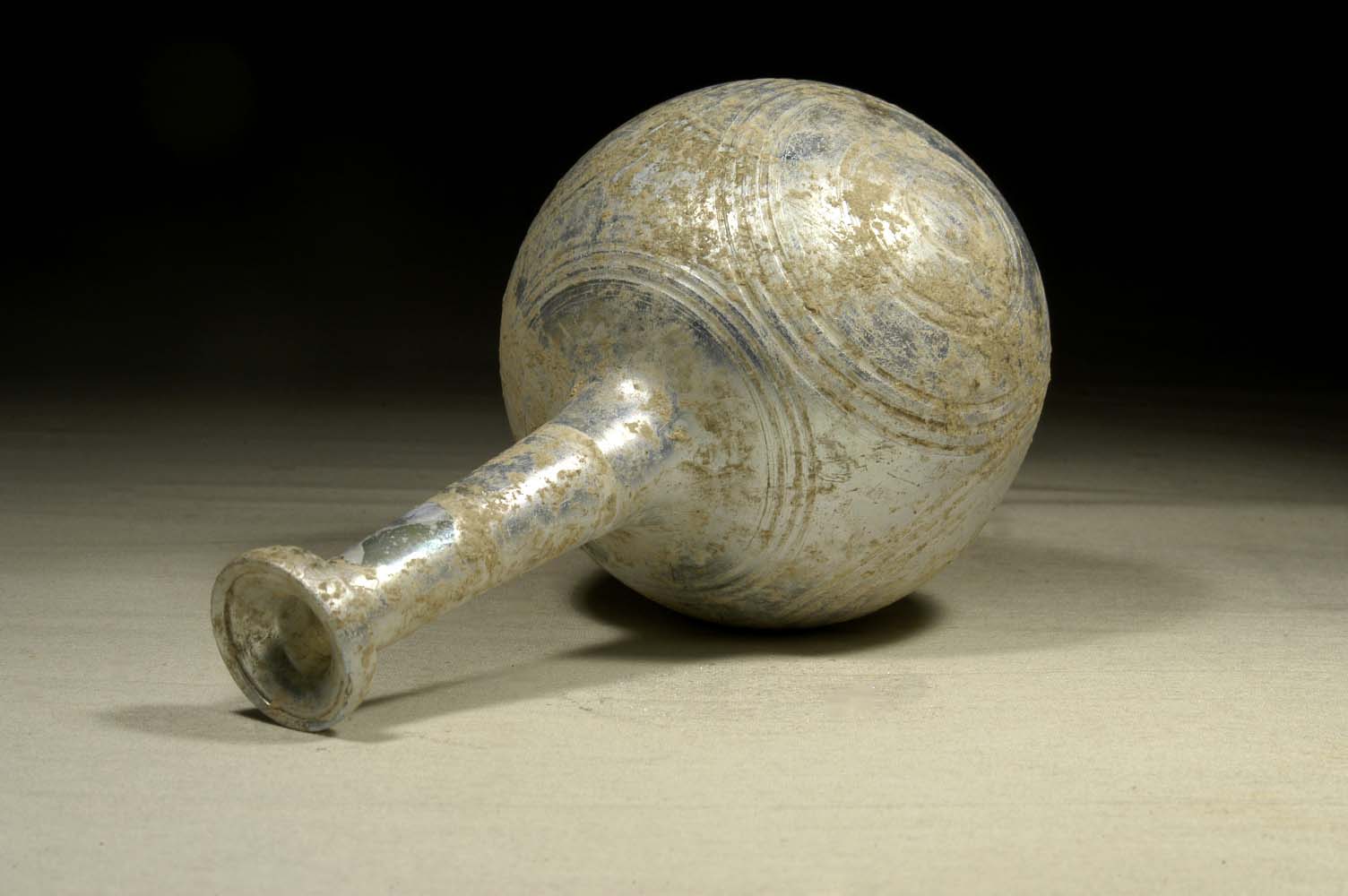 Greek Long Necked Glass Flask - Image 7
