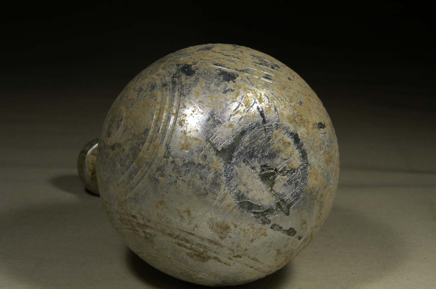 Greek Long Necked Glass Flask - Image 5