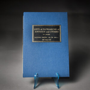 LIST OF THE PATRIARCHS OF ANTIOCH