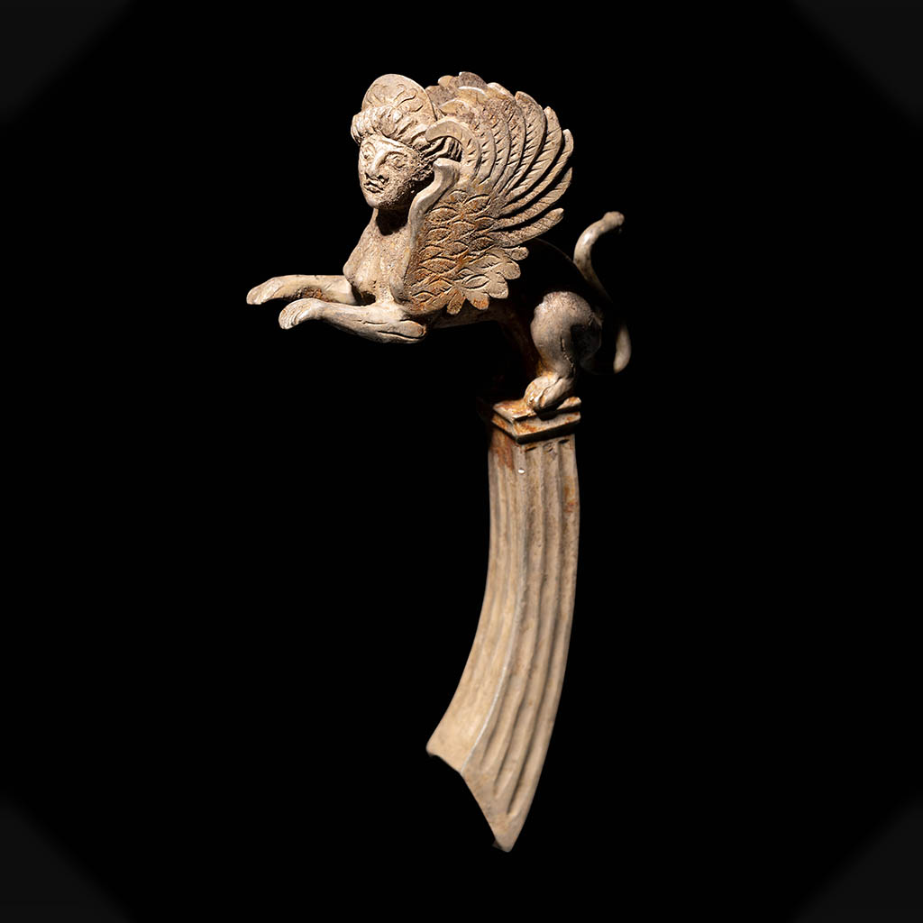 Silver Pair of Sphinx Handles - Image 4