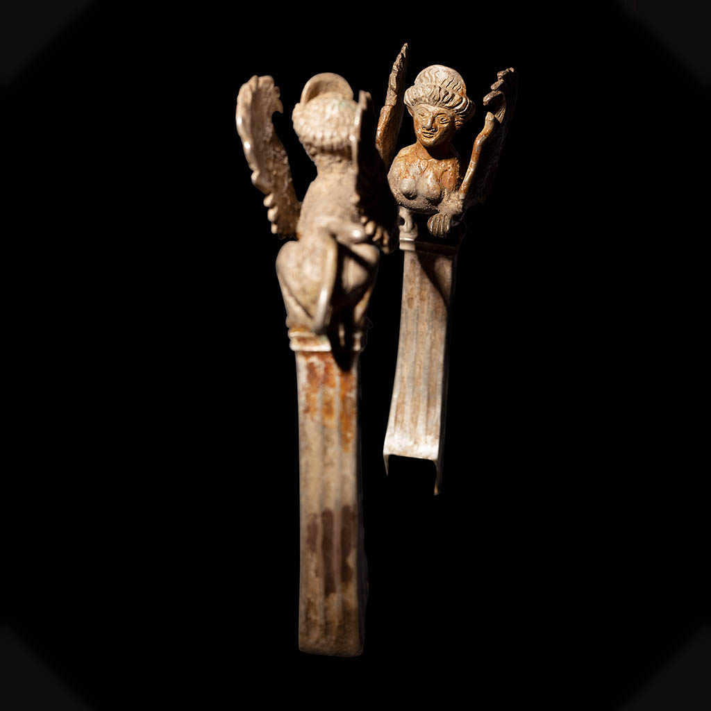 Silver Pair of Sphinx Handles - Image 5