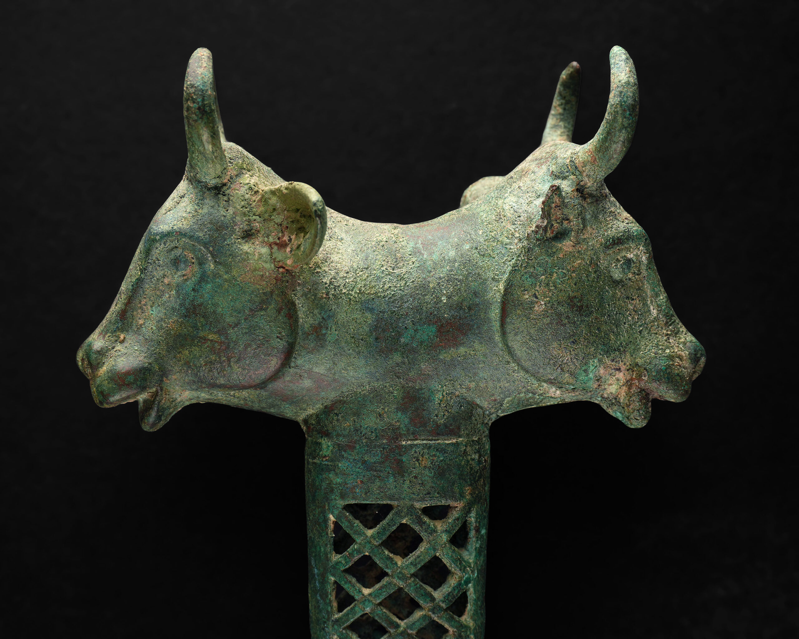 Bronze Double-Headed Bull Mace Head - Image 4